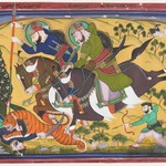 Majaraha Ram Singh Hunting a Tiger