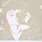Eric, Anni, light gray, woodblock for "A Tremor in the Morning"