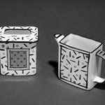 Creamer from Three Piece Tea Service, Kyoto Homage Pattern