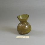 Small Vase of Yellow Plain Blown Glass