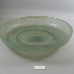 Shallow Bowl of Molded Green Glass