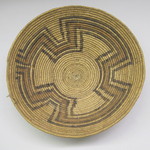Coiled Basket (Tsa) with Dyed Alternating Wedge Pattern