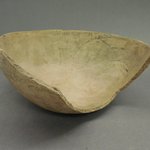 Worn Bowl with Black and White Interior