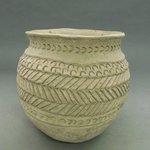 Coiled Ware Jar with incised lines and circles