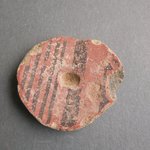 Disk with Red and Black Stripes