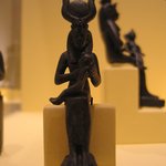 Small Bronze Statuette of Isis Holding Horus