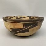 Yellow and Black Bowl with Bird Design