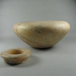 Large Flat Vase and Lid