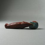 Red and Blue Standing Mummiform Figure