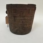 Twined Cylinder Basket with False Embroidery