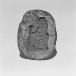 Mold for Amulet of Seated Goddess Holding Papyrus Scepter