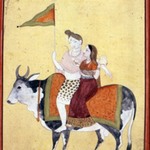 Shiva and Parvati Riding on Shivas Mount, Nandi