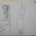 [Untitled] (Female Seated and Female Standing)