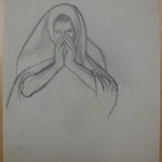 [Untitled] (Woman in Shroud and Hands in Prayer)