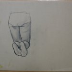 [Untitled] (Lower Half of Figure as Seen from Behind and Kneeling)