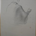 [Untitled] (Upper Half of Figure Draped in Cloth as Seen from Behind