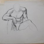 [Untitled] (Seated Male in Briefs)