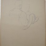 [Untitled] (Seated Male Figure Reading as Seen from Behind)