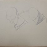 [Untitled] (Two Partial Head Studies)