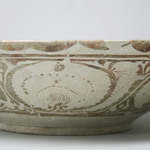 Basin with painted figures and scripts