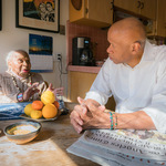 Tarabu and Mamie Kirkland in the Kitchen, Los Angeles, California