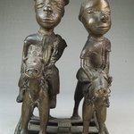 Male and Female Figures on Horses