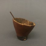Gourd Bowl Filled with Black Pigment