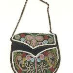 Black Bag with Beaded Ornament