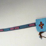 Tourquoise Blue Beaded Belt with Pouch