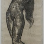 Nude Figure with Arms Above Head