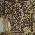 Square Fragment with Figural and Botanical Decoration