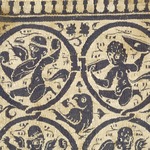 Square Fragment with Figural, Animal, and Botanical Decoration