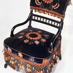 Armchair, Aesthetic Movement style with Moorish style embroidery(Rockefeller Room)