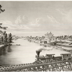 Watertown, Wisconsin, from Milwaukee and Western Railroad Bridge