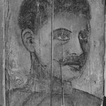 Painting of a Man, Head and Shoulders, on a Thin Wooden Panel