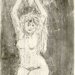 Nude Model with Arms Upraised (Akt mit erhobenen Armen)