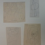 Sketch Panel (11 sketches mounted on board)