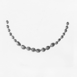 Melon Shaped Bead Pierced Lengthwised with Plain Rim