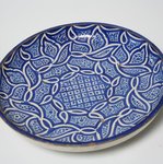 Plate with Abstract Arabesque Leaf Pattern