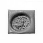 Stamp Seal: Gazelle with Flying Ribbons and Inscription