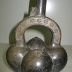 Stirrup Spout Vessel in Form of Four Gourds