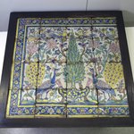 Polychrome Tile Panel in a Wooden Frame