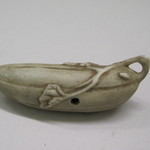 Netsuke depicting Cucumber, Leaves and Fly