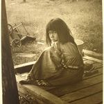 Seminole Indian Girl (Brother and father in background)