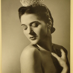 [Untitled]  (Brunette Woman with Eyes Closed and Head Pointing Down, Wearing Tiara)