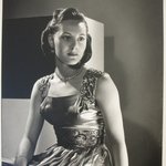 [Untitled] (Brunette Woman Looking to Right, Wearing Dress with Sequined Straps and Waist)