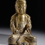 Figure of Seated Bodhisattva Chijang (Kshitigarbha)