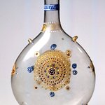 Glass Vase with Enamel Decoration