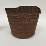 Twined Basket with Braided Rim