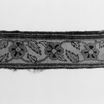 Border Fragment of a Pashmina Carpet with Pattern of Lattice and Blossoms